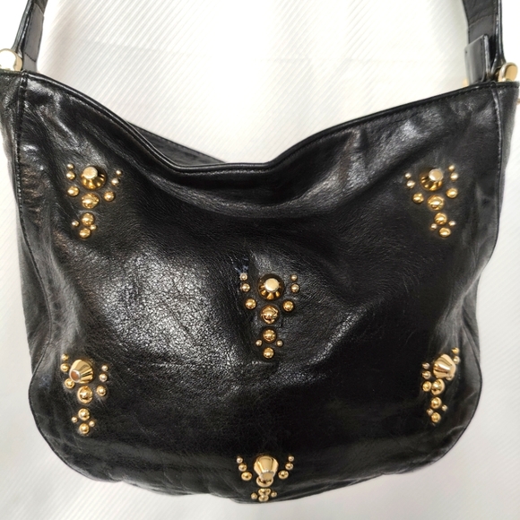 💯 Vintage Juicy Couture 100% SheepSkin Leather Hobo Crossbody - Picture 1 of 11
